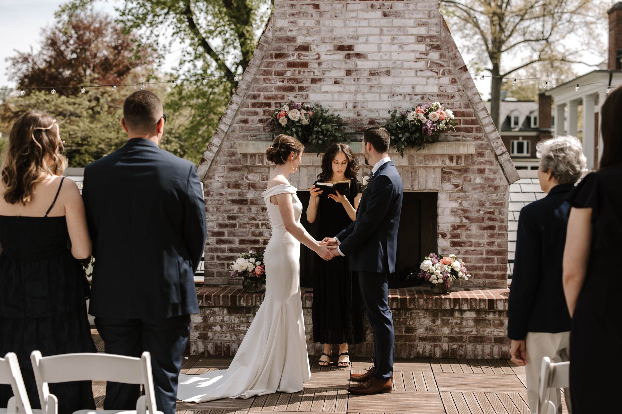 The couple had a small wedding ceremony at Inn on Boltwood