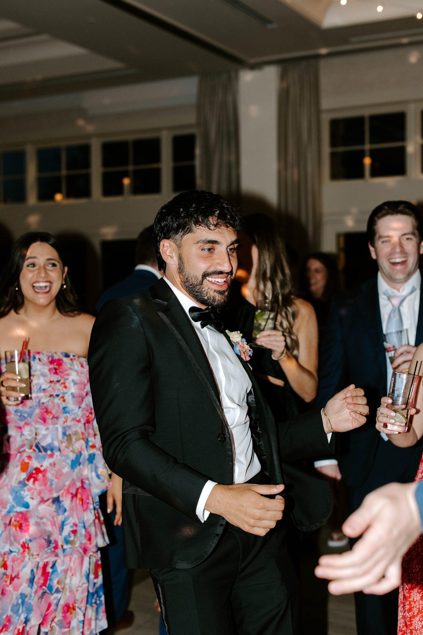 Groom dances at the Indian Trail Club wedding reception