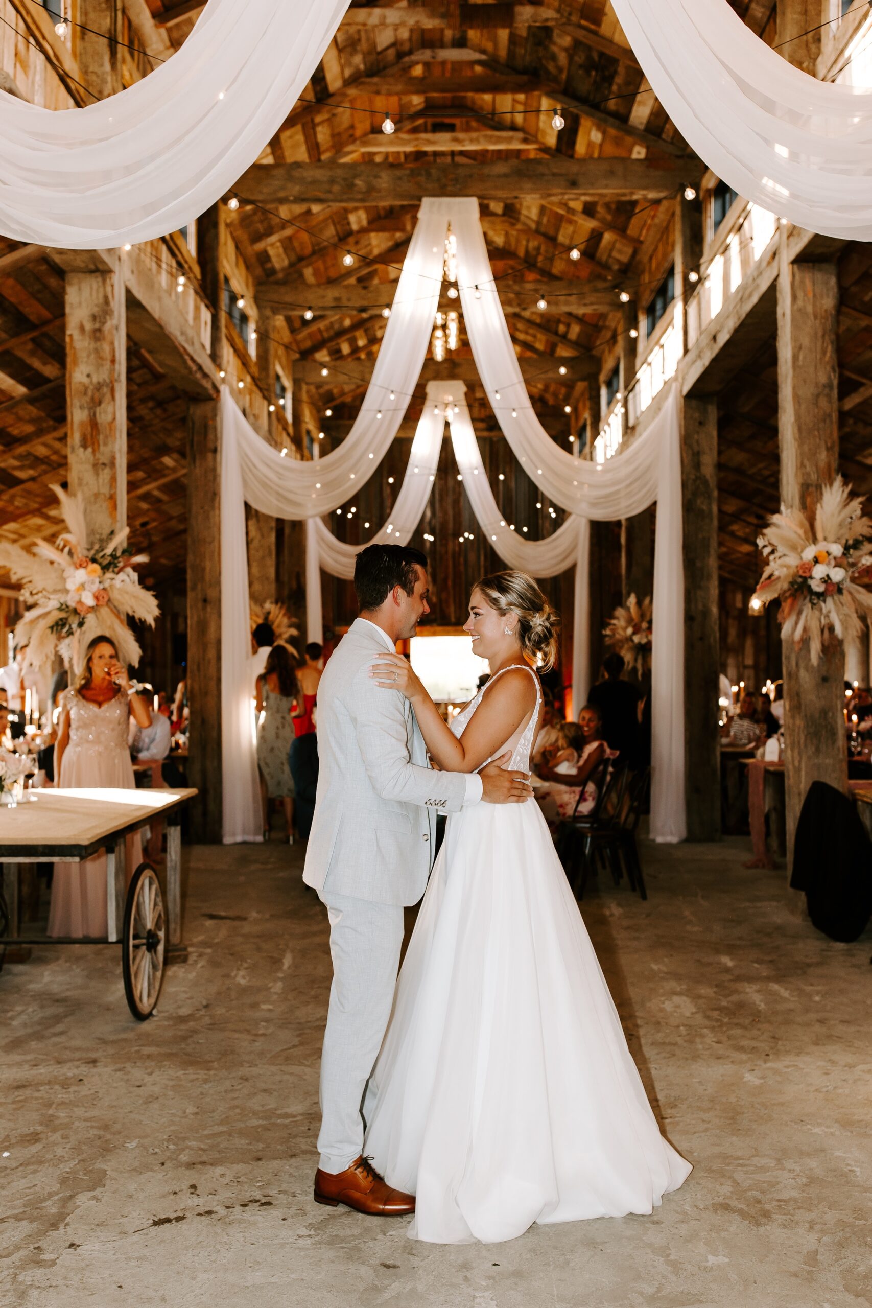 Bride and groom first dance at Mountain Star Estate wedding reception