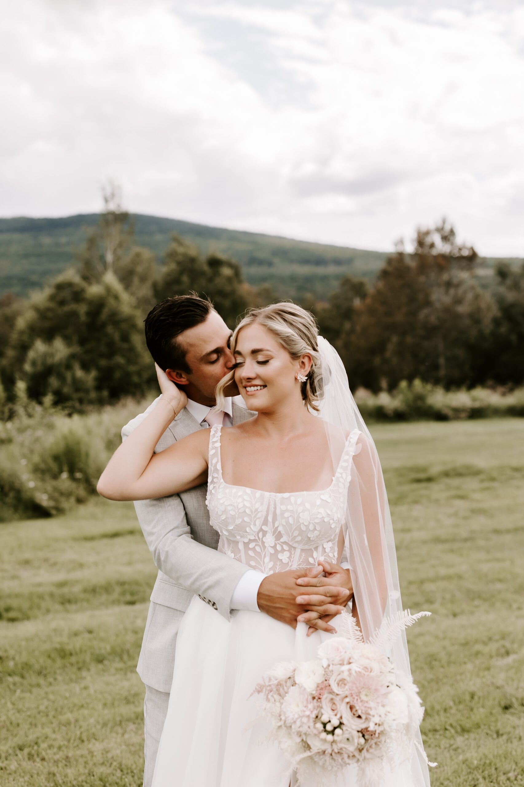 Bride and groom at their Mountain Star Estate wedding