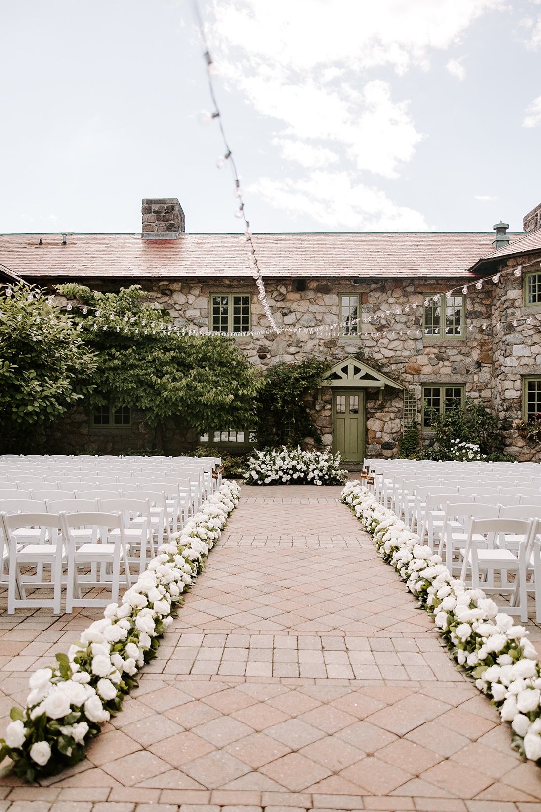 Ceremony setup at the Willowdale Estate wedding
