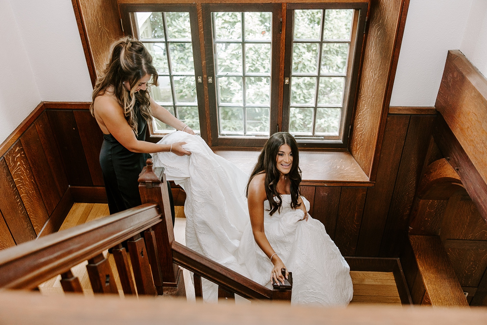 Bride getting ready for Willowdale Estate wedding