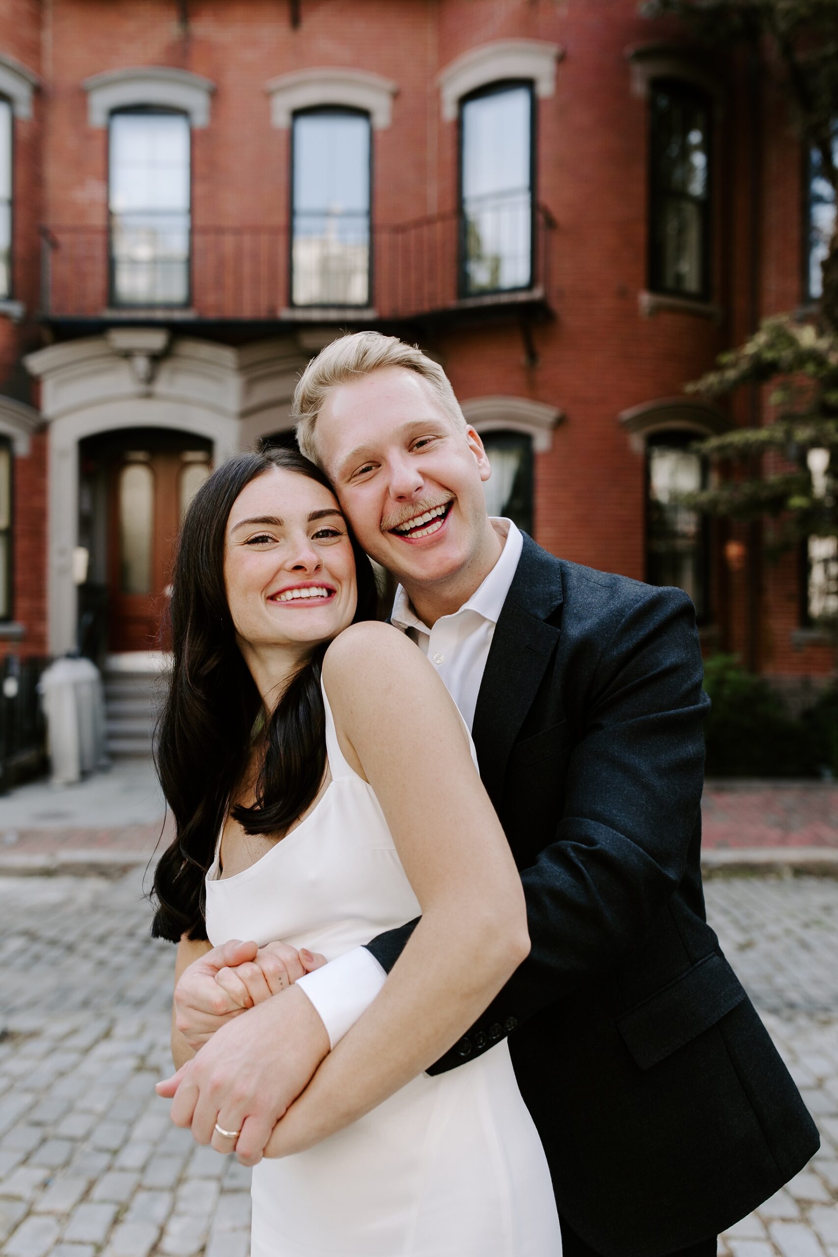 bride and groom at Boston elopement