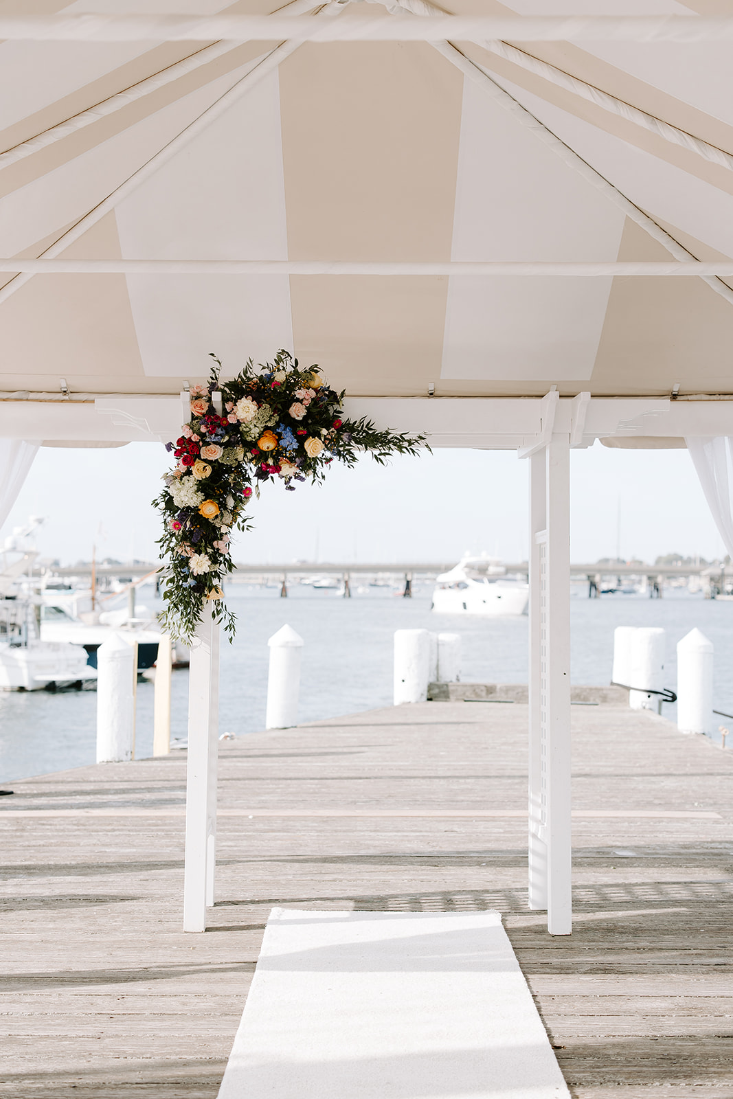 Stunning marina photo from a New England wedding venue