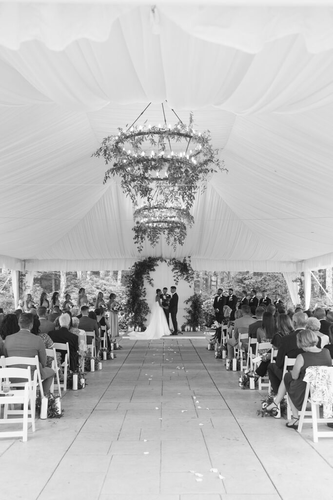 Dreamy New England wedding venue during the stunning ceremony