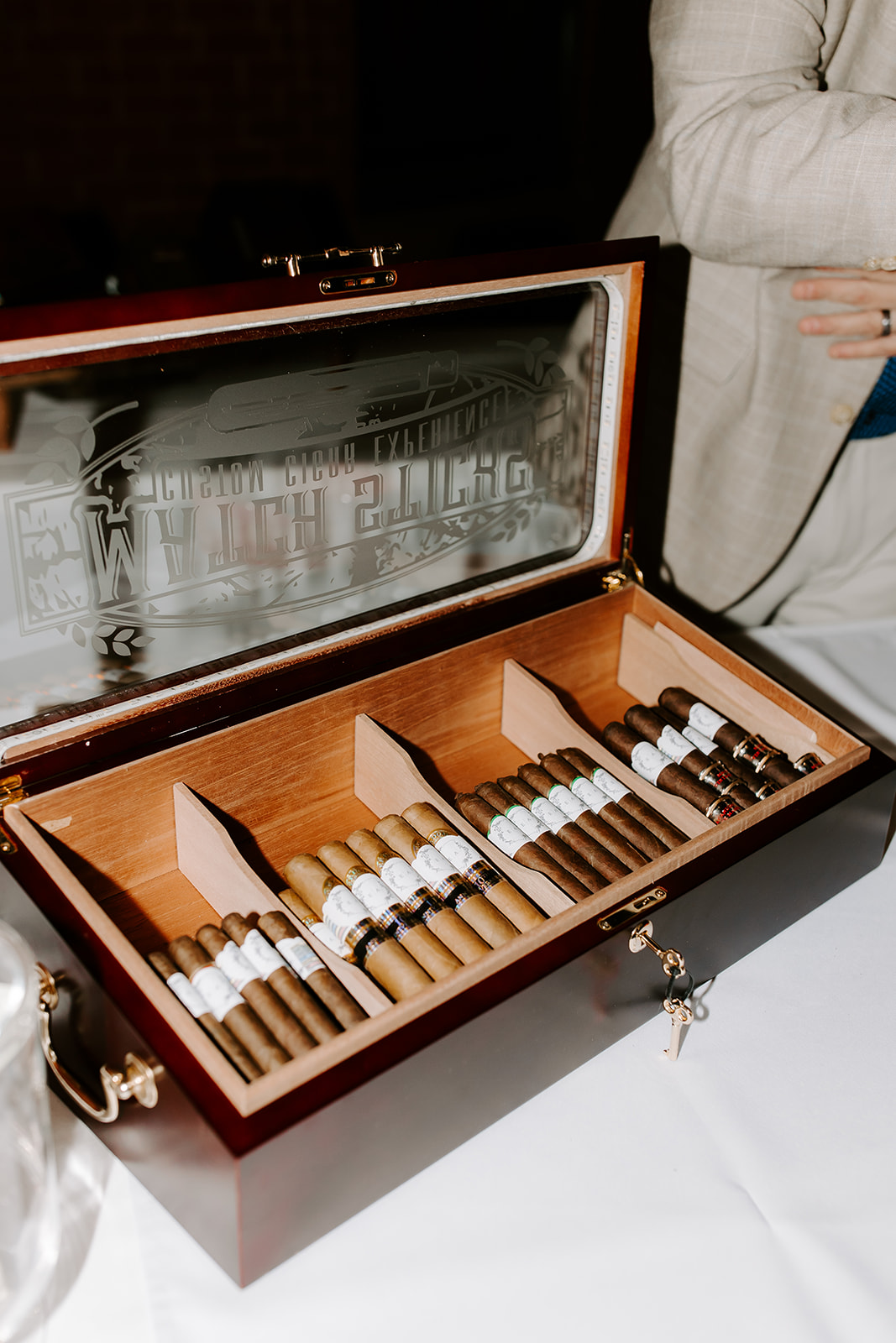 hand picked cigars for the wedding reception