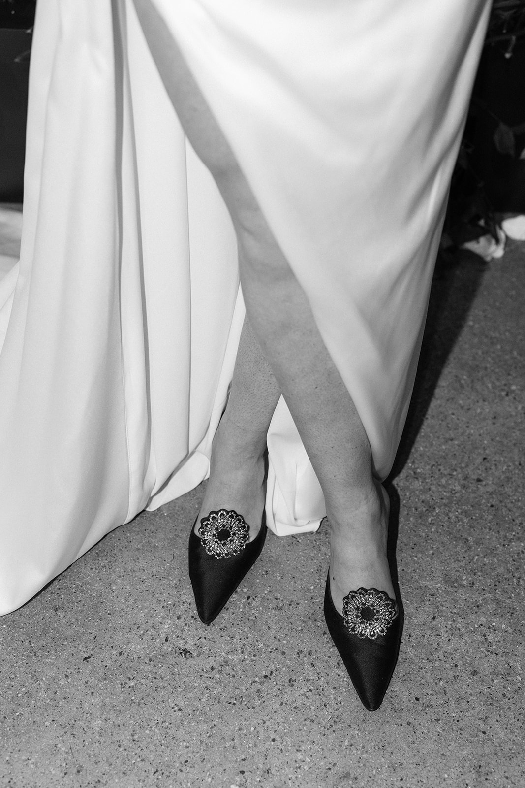 detail photos of the brides shoes on her dreamy wedding day