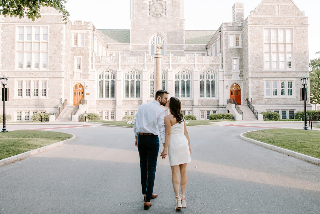Boston College Gasson Hall engagement photos