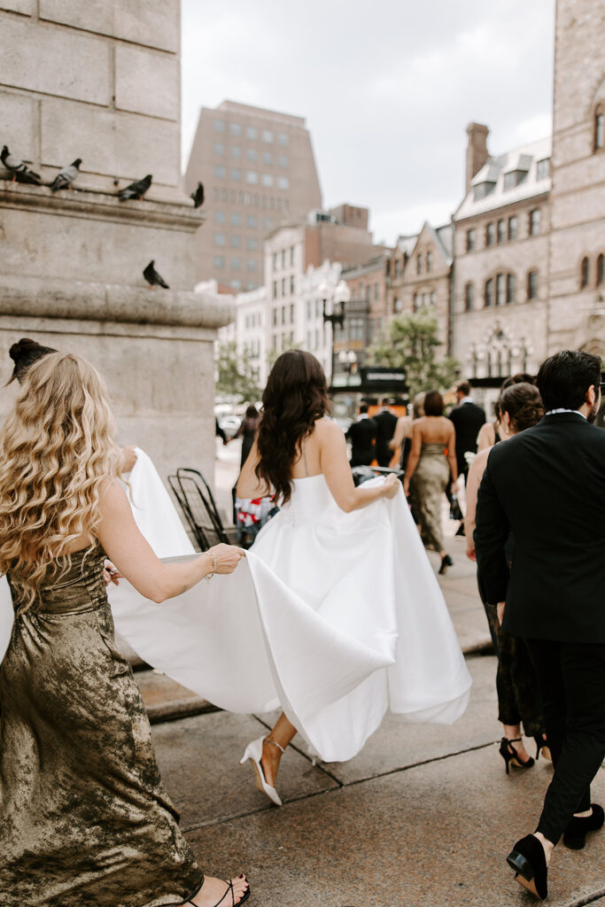 bride walking to ceremony