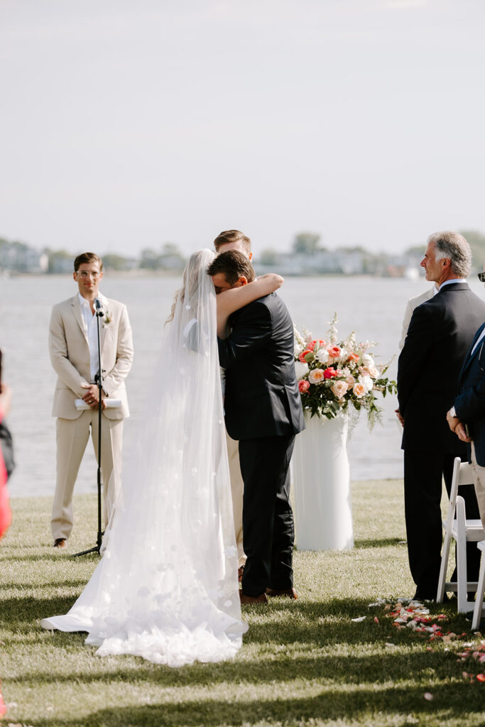 dad giving away daughter ceremony