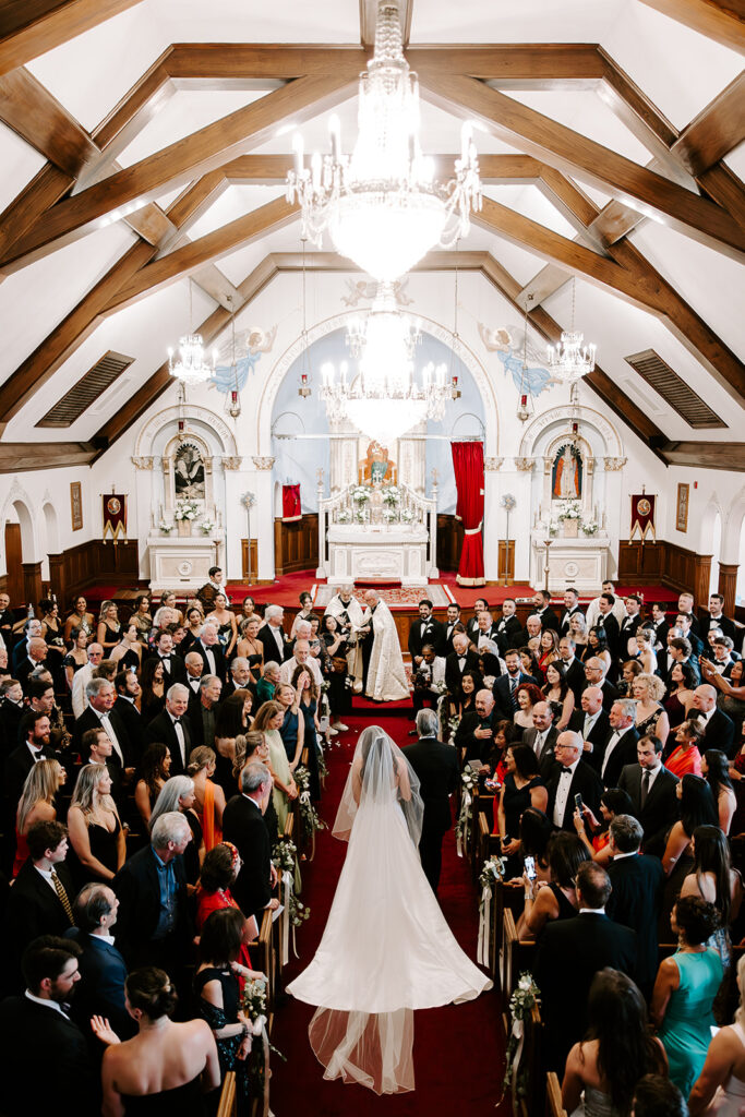 bride walking down aisle