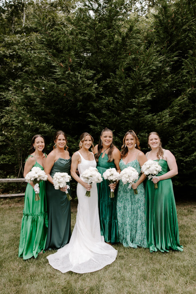 bride and bridesmaid portraits
