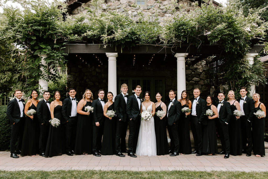 full wedding party formal portrait