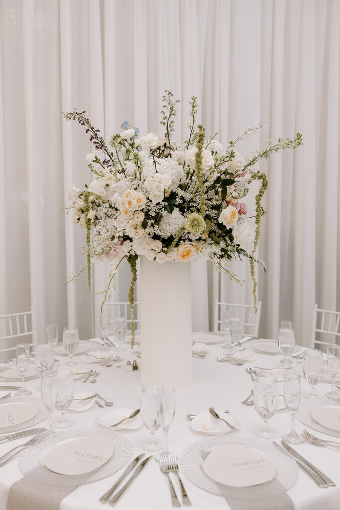 pastel florals table bouquets