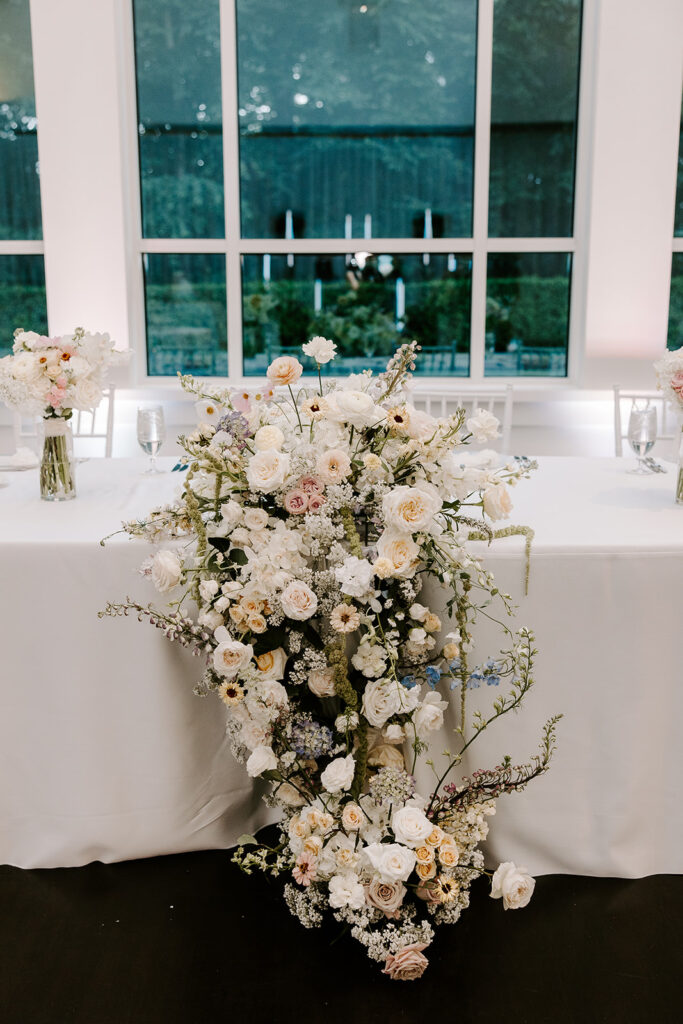 sweetheart table florals