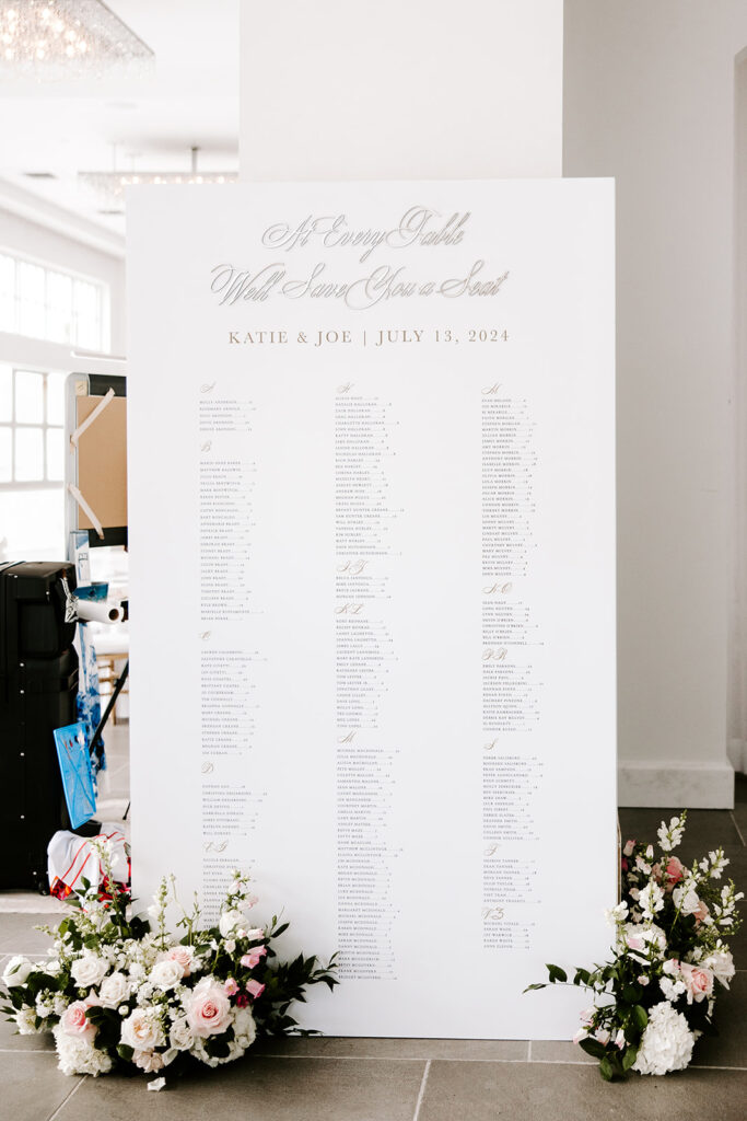 something borrowed event design seating chart
