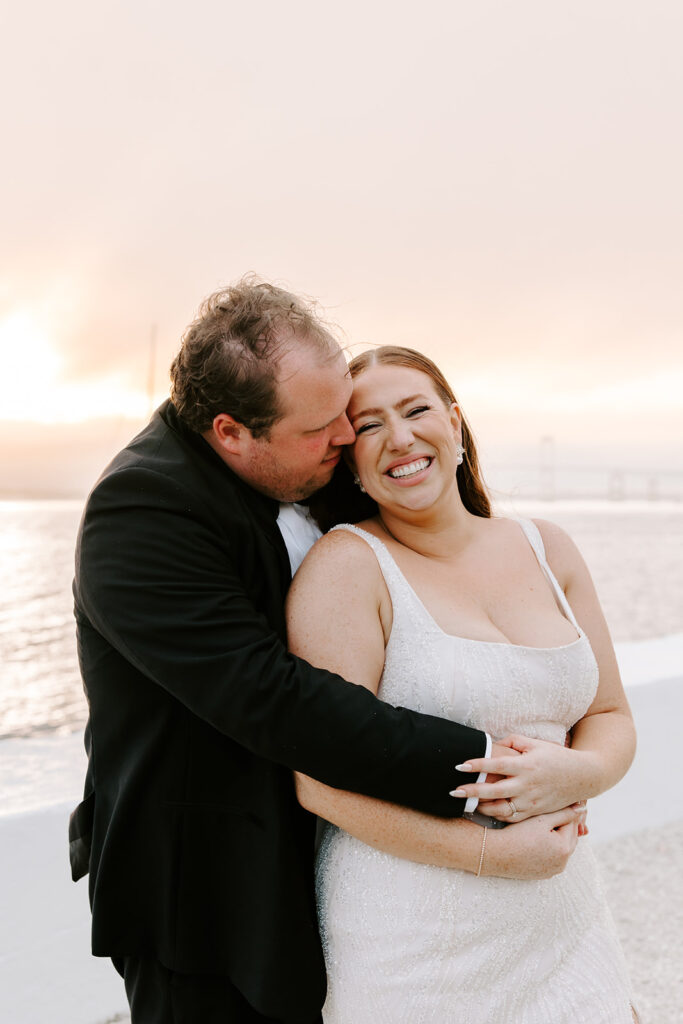 A romantic silhouette shot captured them perfectly against the glowing sunset.