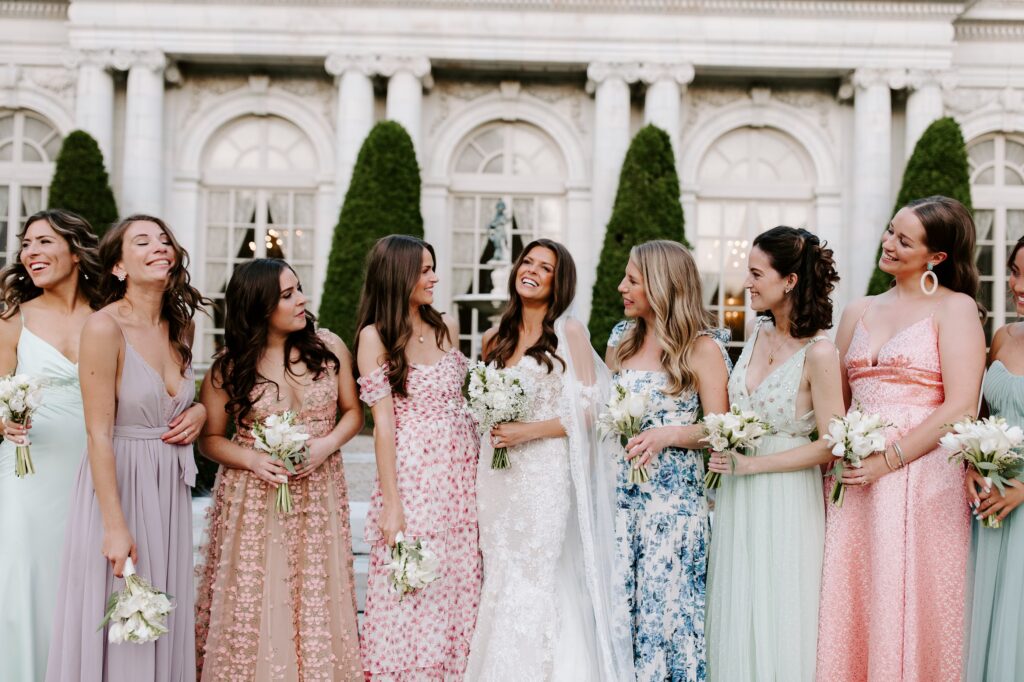 Rosecliff Mansion wedding portraits Newport Rhode Island Gilded Age mansion