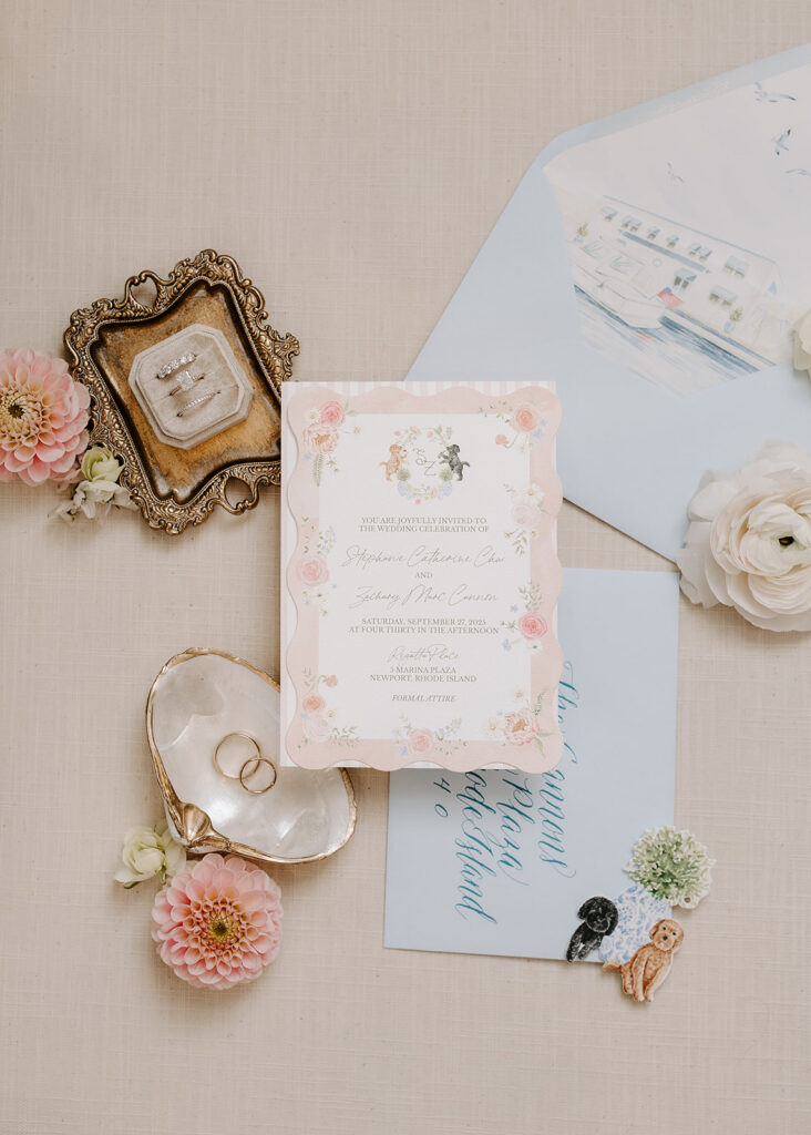 Bridal bouquet detail shot Regatta Place Newport wedding